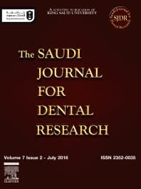 The Saudi Journal for Dental Research