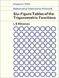 Six-Figure Tables of Trigonometric Functions