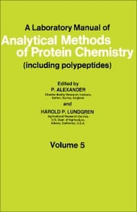 A Laboratory Manual of Analytical Methods of Protein Chemistry