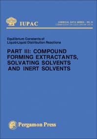 Compound Forming Extractants, Solvating Solvents and Inert Solvents