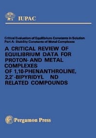 A Critical Review of Equilibrium Data for Proton- and Metal Complexes of 1,10-Phenanthroline, 2,2'-Bipyridyl and Related Compounds