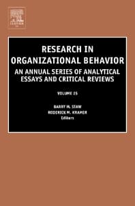 Research in Organizational Behavior