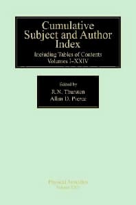 Cumulative Subject and Author Index, Including Tables of Contents Volumes 1-23