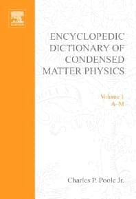 Encyclopedic Dictionary of Condensed Matter Physics