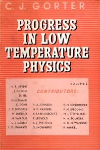 Progress in Low Temperature Physics