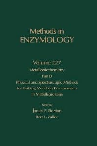 Metallobiochemistry, Part D: Physical and Spectroscopic Methods for Probing Metal Ion Environments in Metalloproteins