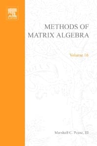 Methods of Matrix Algebra