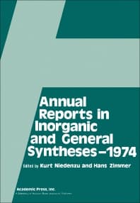 Annual Reports in Inorganic and General Syntheses-1974