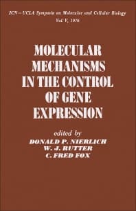 Molecular Mechanisms in the Control of Gene Expression