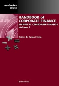 Handbook of Corporate Finance, Volume 1 - 1st Edition | Elsevier Shop
