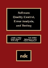 Software Quality Control, Error, Analysis