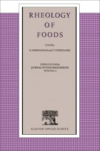 Rheology of Foods