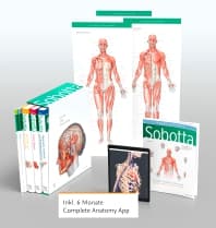 Sobotta Atlas der Anatomie, 3 Bände + Lerntabellen + Poster Collection im Schuber und 6-monatiger Zugang zur Complete Anatomy-App