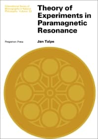 Image - Theory of Experiments in Paramagnetic Resonance